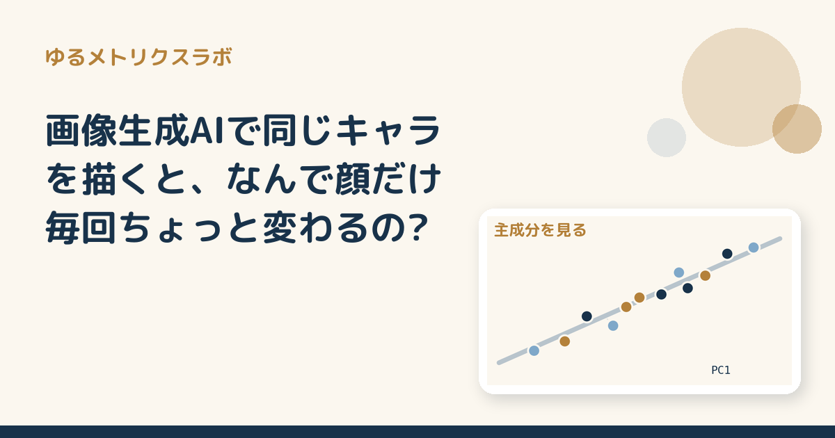 画像生成AIで同じキャラを描くと、なんで顔だけ毎回ちょっと変わるの?