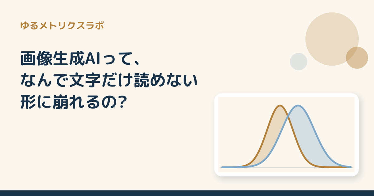 画像生成AIって、なんで文字だけ読めない形に崩れるの?