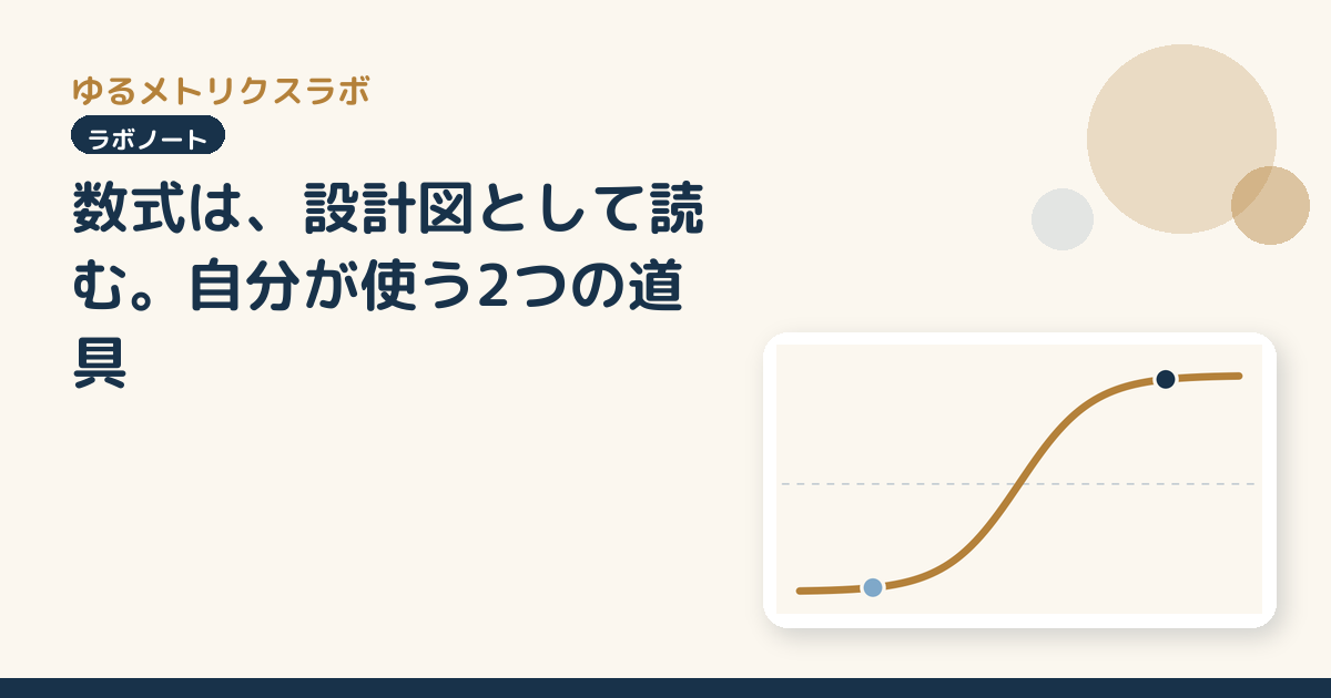 数式は、設計図として読む。自分が使う2つの道具